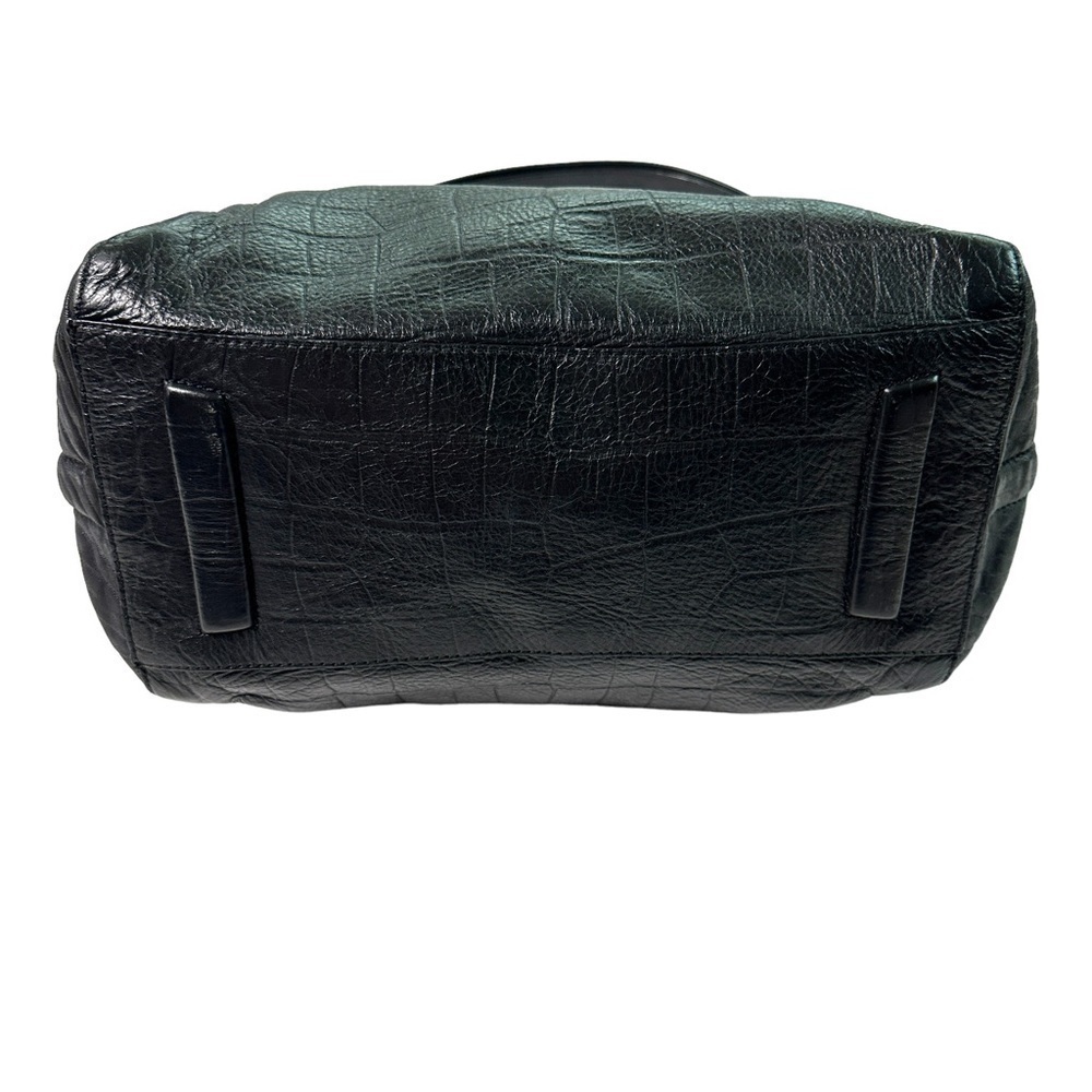 Vintage Givenchy Black Leather Croc Embossed Antigona Bag - Picture 5 of 14
